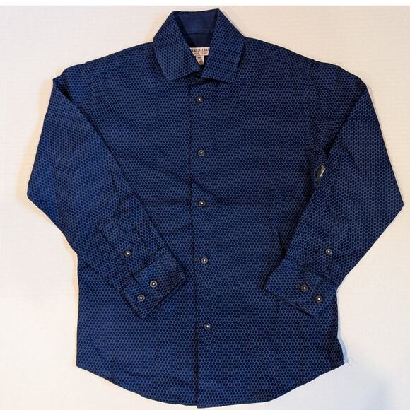 Isaac Mizrahi Navy button down | Boys 6 - Picture 1 of 4